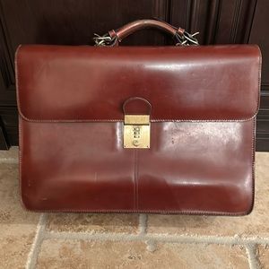 Italian leather briefcase